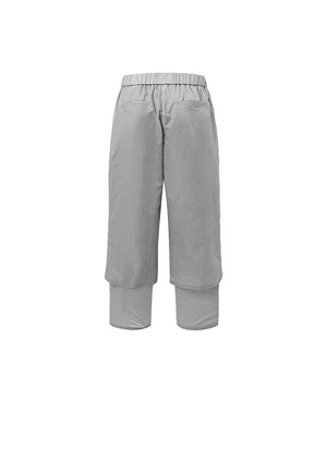 SHEER LAYERED PANTS - GREY