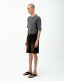 BRUSHED SWEAT SHORTS - WASHED BROWN