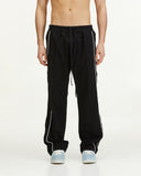 AMC STRIPES CADY PANTS - BLACK