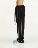 AMC STRIPES CADY PANTS - BLACK