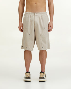 AMC SUEDE SHORTS - BIEGE