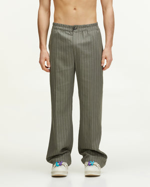 AMC STRIPES PANTS - GREY / WHITE