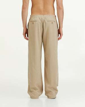 AMC STRIPES PANTS - BIEGE / BROWN