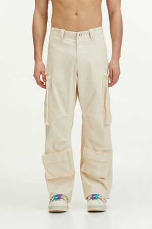 AMC CARGO PANTS - BIEGE DENIM
