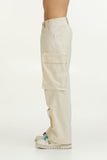 AMC CARGO PANTS - BIEGE DENIM