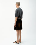 BRUSHED SWEAT SHORTS - WASHED BROWN