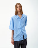 NATURAL WRINKLE  SHIRT - SKY BLUE