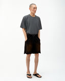 BRUSHED SWEAT SHORTS - WASHED BROWN