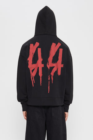 RED 44 HOODIE - BLACK