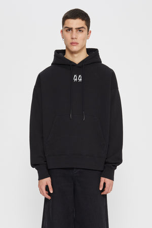 44 FRONT HOODIE - BLACK