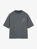 OLIVE STICHED T-SHIRT - WASHED GREY