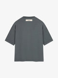 OLIVE STICHED T-SHIRT - WASHED GREY