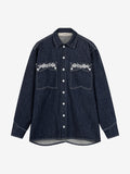 OLIVE DENIM SHIRT - DARK BLUE