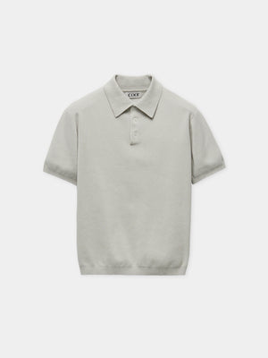 COMPACT SANDY POLO KNIT - LIGHT GRAYISH GREEN