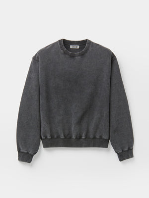 GARMENT DYING SWEATSHIRT - WASHED CHARCOAL