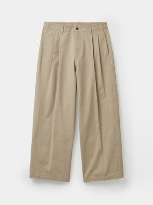 OVERSIZED PLEATED CHINO - BIEGE