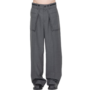 DECONSTRUCTED PATCHWORK TROUSERS - GREY
