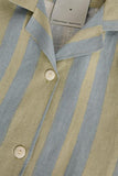 MIST STRATA CUBA LINEN SHIRT - OFF WHITE