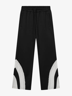 CONTRAST TRACK PANTS - BLACK