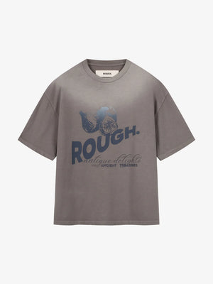BLEACHED VINTAGE FIG T-SHIRT - BROWN
