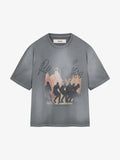 PONTOS PRINT T-SHIRT - WASHED GREY