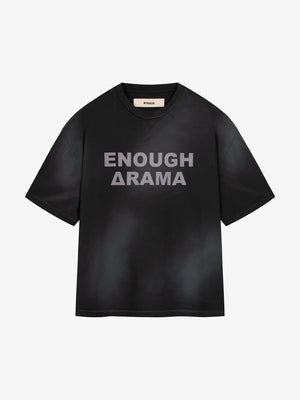 ENOUGH DRAMA T-SHIRT - WASHED BLACK