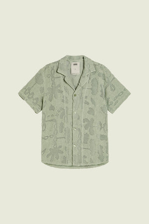 GALBANUM CUBA CROCHET SHIRT - LIGHT GREEN