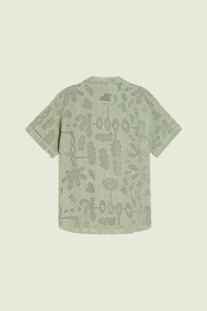 GALBANUM CUBA CROCHET SHIRT - LIGHT GREEN