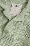 GALBANUM CUBA CROCHET SHIRT - LIGHT GREEN