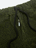 SQUIGGLE TERRY SHORTS - DARK GREEN