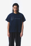 SKETCH YOURSELF TEE - NAVY BLUE