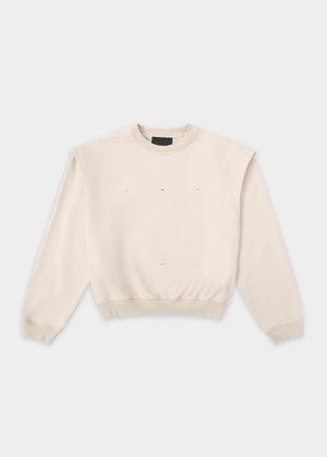 OUTLINE LOGO CREWNECK - STONE