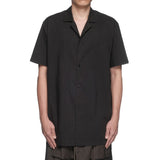 SH20B-BLACK CAMP COLLAR SHIRT