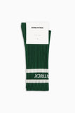 Logo Stripe B-Ball Sock - Hunter Green