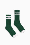 Logo Stripe B-Ball Sock - Hunter Green