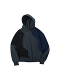 AB BLK CONTRAST CURVED HOODIE